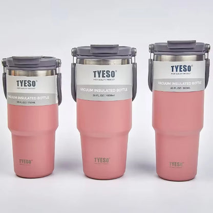 Tyeso Coffee Cup Thermos Bottle Stainless Steel Double-Layer Insulation Cold and Hot Travel Mug Vacuum Flask Car Water Bottle