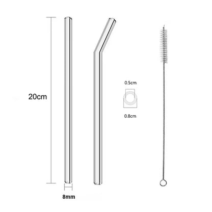 Transparent Glass Cup with Straw, Bubble Tea Cup, Juice Glass, Beer, Coke Can, Milk, Mocha Cups, Breakfast Mug, 400 Ml, 550Ml